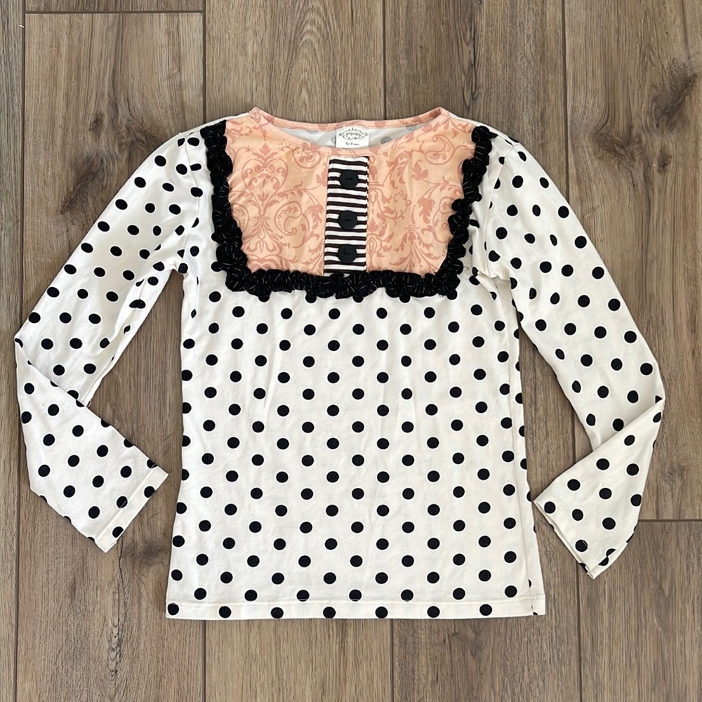 Persnickety Polka Dotted Nob Hill Top size 10